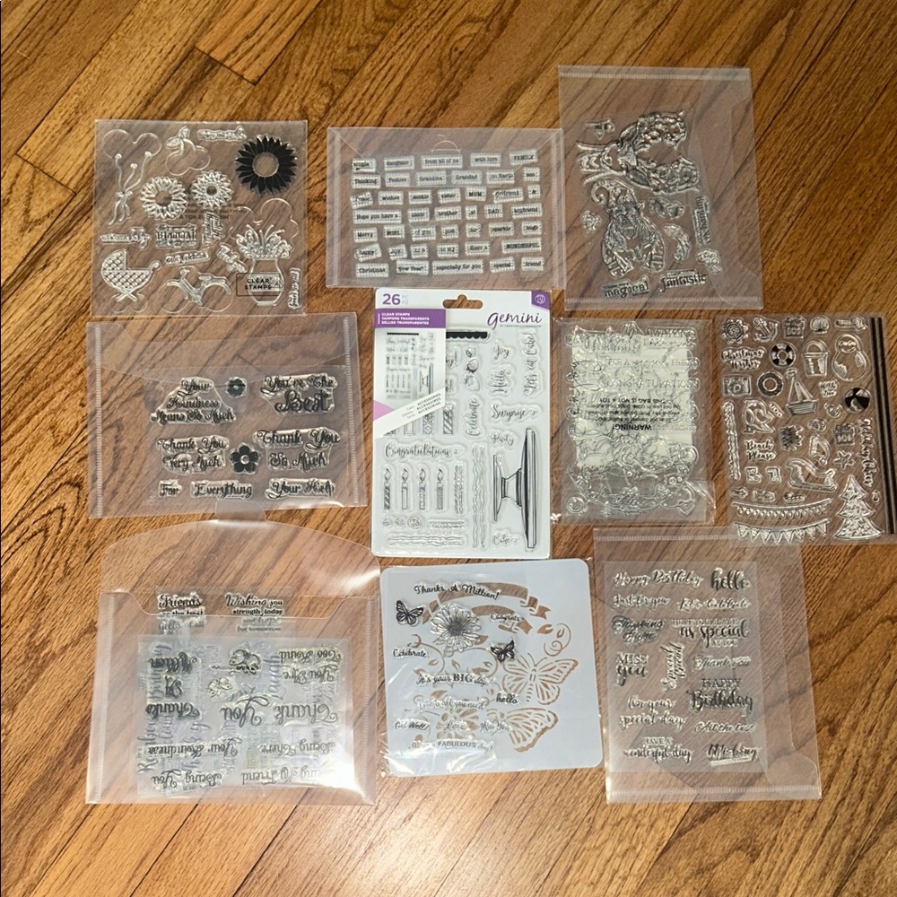 LARGE Clear Stamp Collection with Various Designs NEW